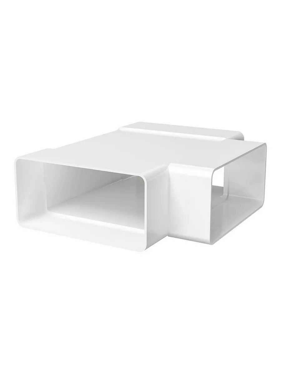 Тройник Era 612TПП, для вентканалов, прямоугольный, пластик, белый, 60х120мм — фото 1