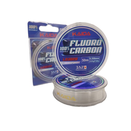 Леска поводковая fluorocarbon каида 50м 0.35мм 12.67 кг