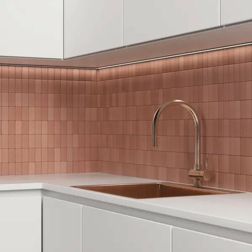 Мозаика алюминиевая Artens Tara 30.6x29.6 см цвет розовое золото