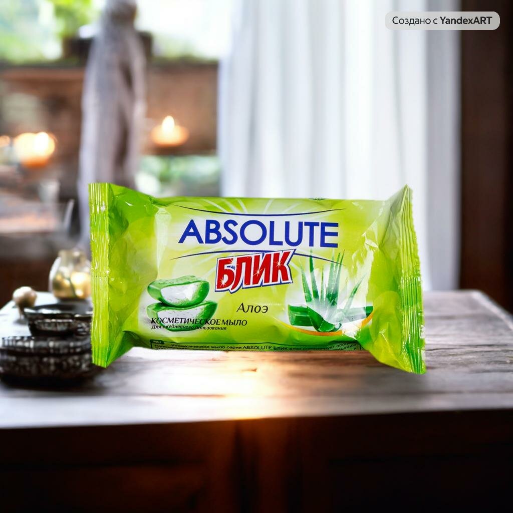 Картинки Косметическое твердое мыло ABSOLUTE BLIK - алоэ 170 гр.