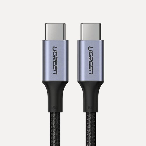 Изображение товара Кабель UGREEN US316 (70429) USB-C Cable Aluminum Case with Braided в оплтеке. Длина 2 м. Цвет: черный