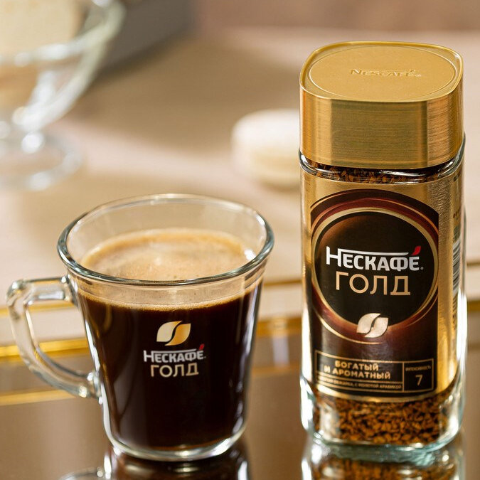 Кофе растворимый Нескафе Nescafe Gold 2 штуки по 190гр - 380гр — фото 1