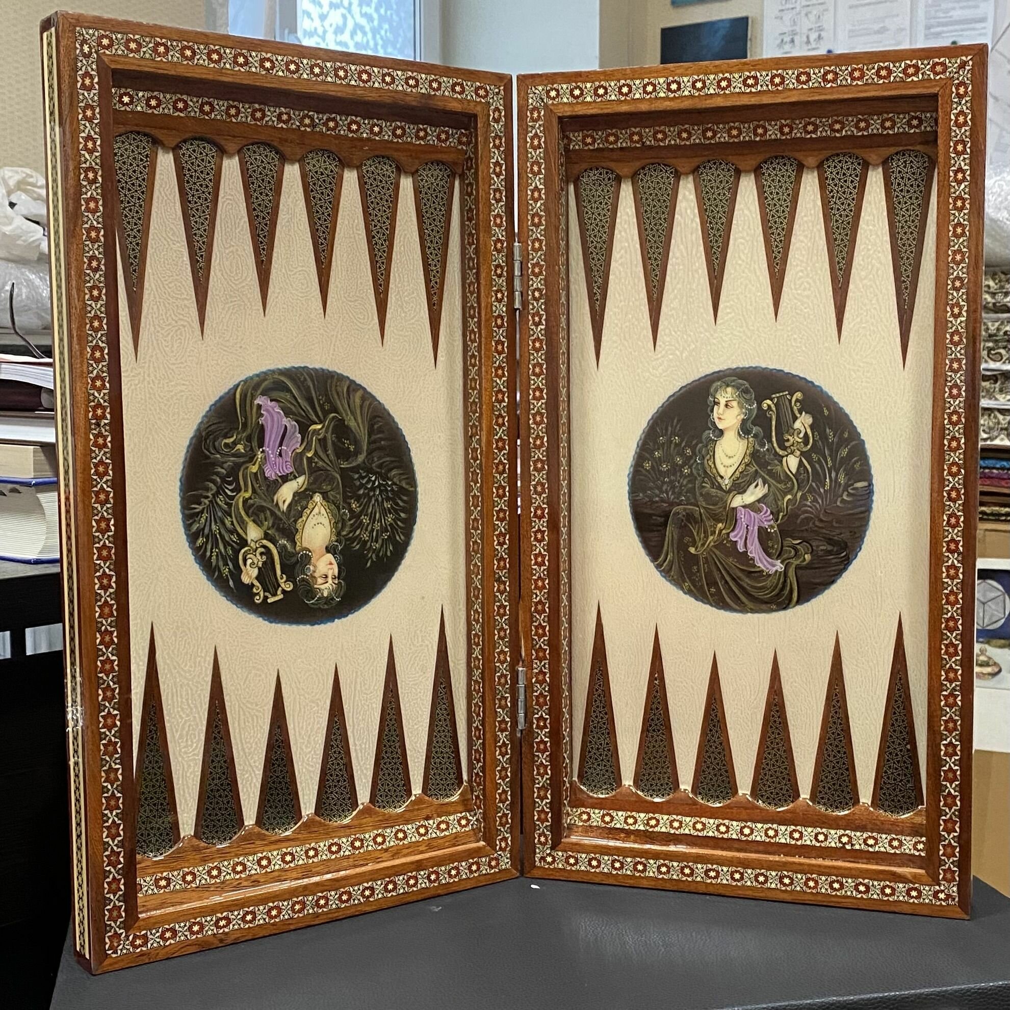 Шахматы-нарды Персидский базар "Хатам", ручная работа, длина 55см — фото 1