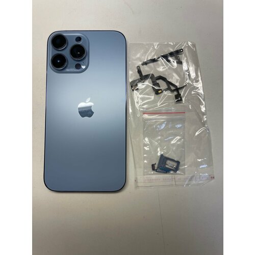 Корпус для Apple iPhone XR в стиле Apple iPhone 13/14 PRO, Небесно Голубой, Sierra Blue голубой