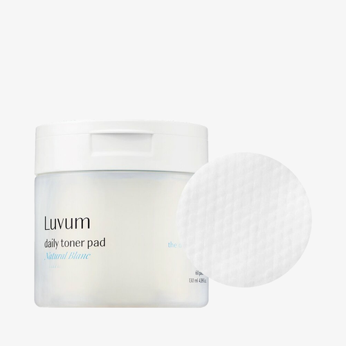 LUVUM Тонер-пэды увлажняющие Natural Blanc Daily Toner Pad 130 мл 60 шт 1247₽