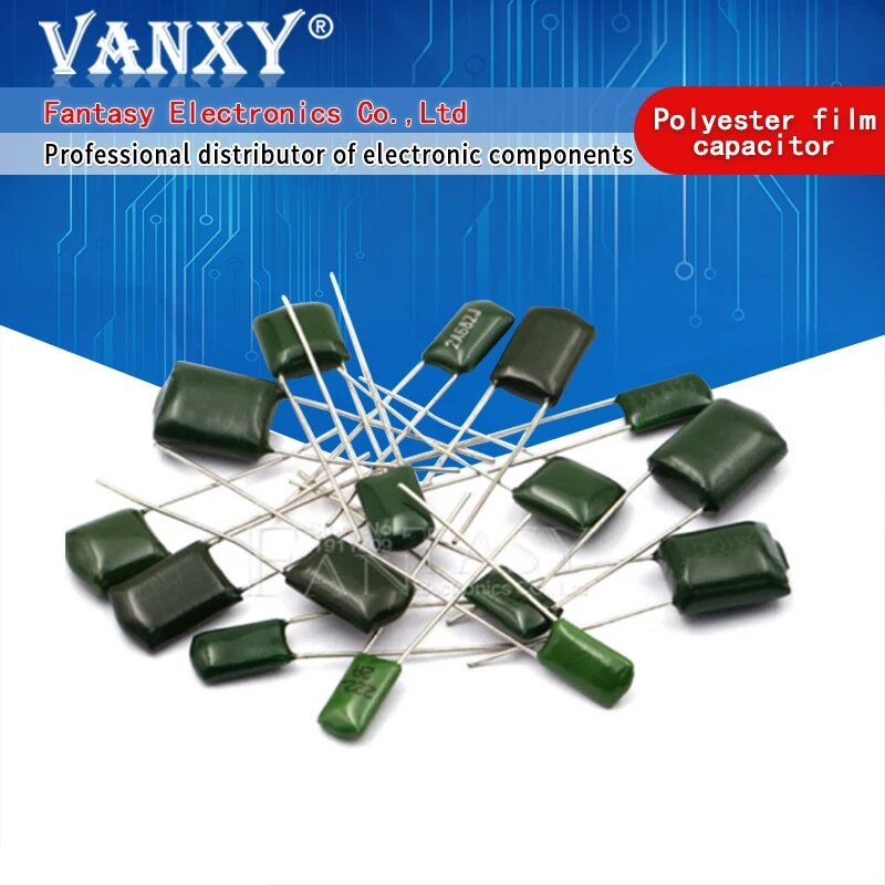 Пленочные конденсаторы Vanxy 50 шт, 100В, 1нФ-100нФ