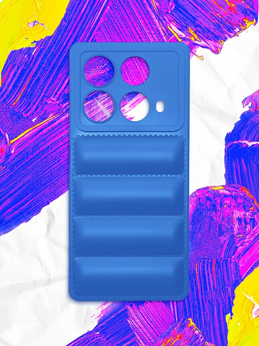 Дутый силиконовый чехол для Infinix Note 40 (4G), Инфиникс Нот 40 (4Джи), защита камеры, противоударный — фото 1