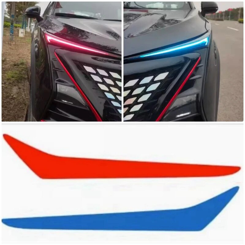 Для CHANGAN UNI-T UNIT 2020-2022 крышка фары, меняющая цвет пленки, декоративная полоса дневного света, 2 — фото 1