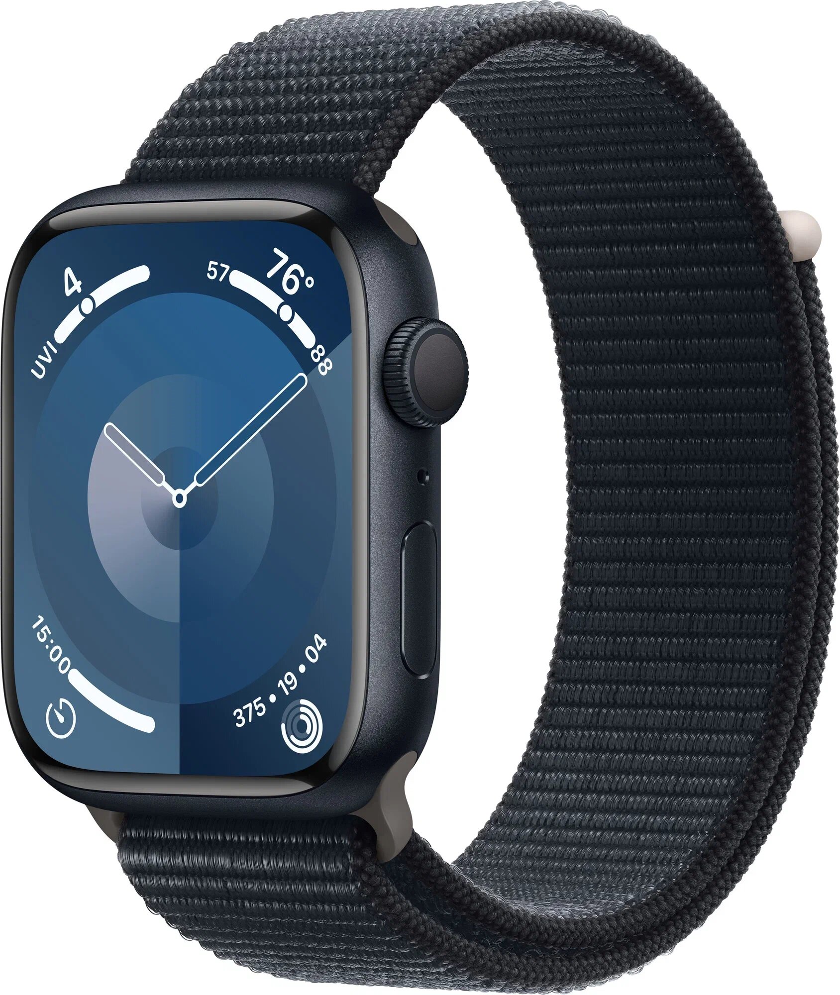 Умные часы Apple Watch Series 9 45 мм, Aluminium Case, GPS, Sport Loop, midnight — фото 1