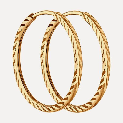 Изображение товара Серьги конго, красное золото, 585 проба