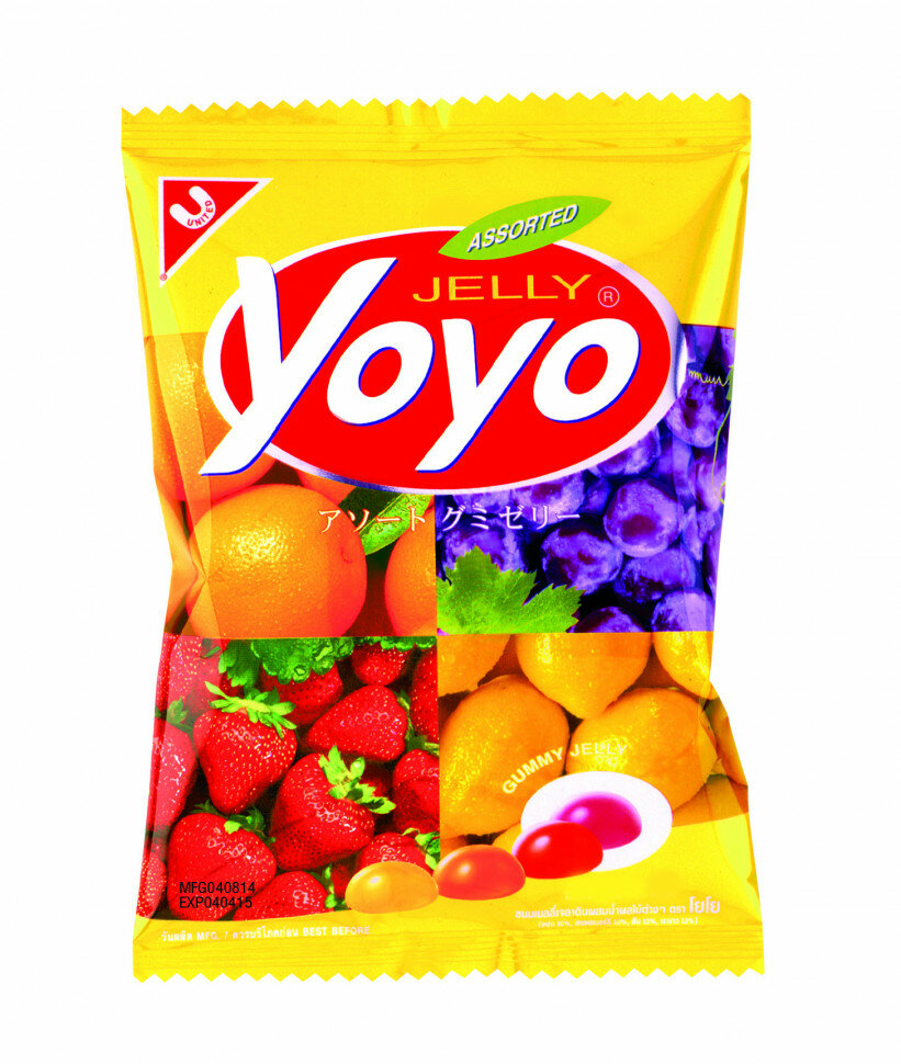 Конфеты Jelly Yoyo фруктовое ассорти 80 г, Таиланд