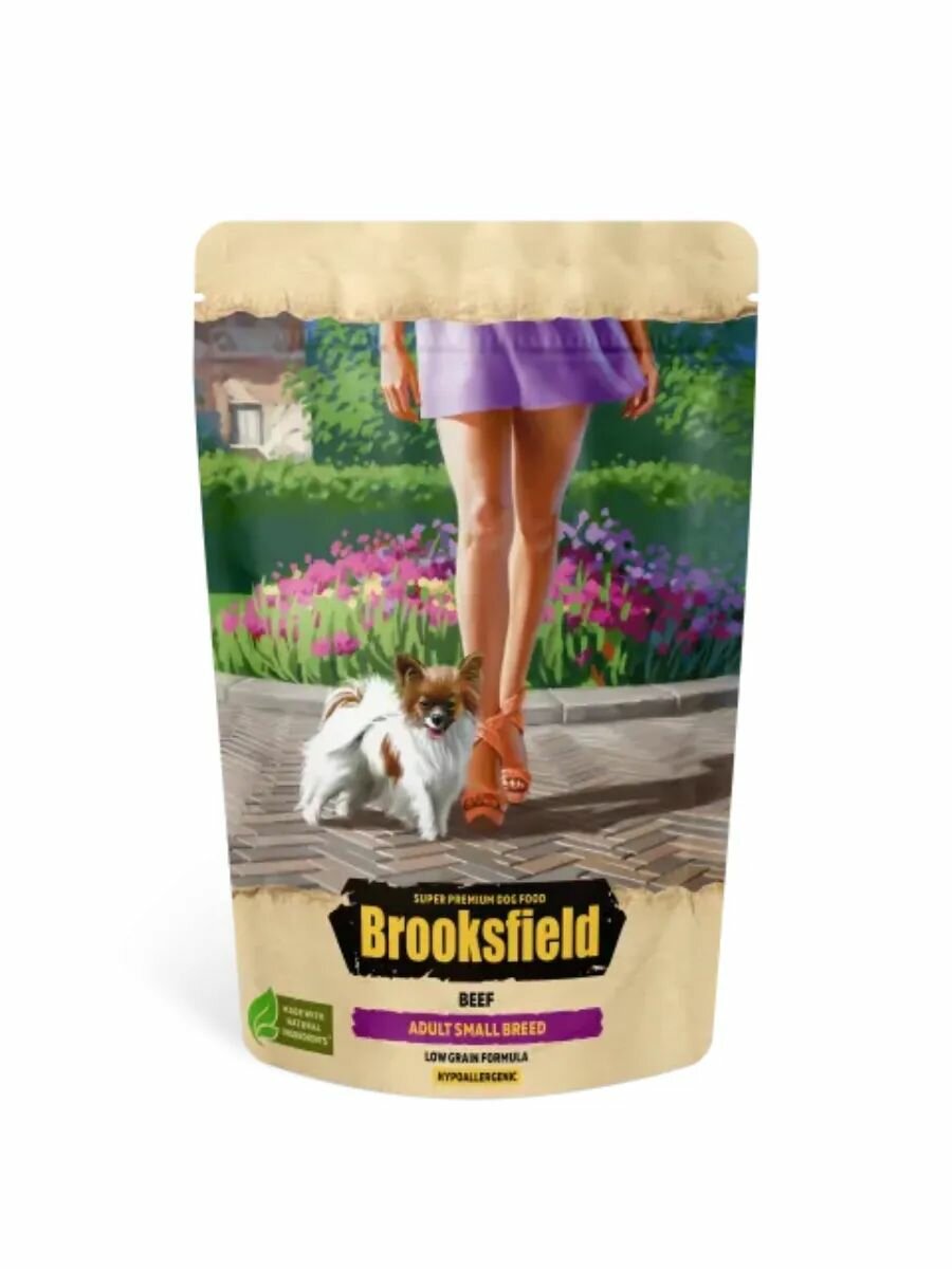 Корм для собак мелких пород BROOKSFIELD (Бруксфилд) Low Grain Adult Dog Small Breed Говядина/рис 700г