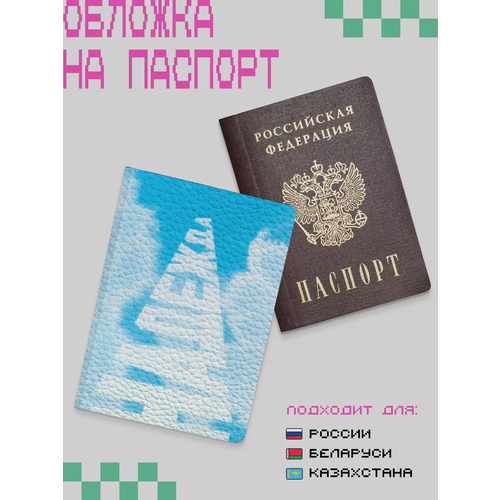 фото Обложка для паспорта zekeks, белый, голубой