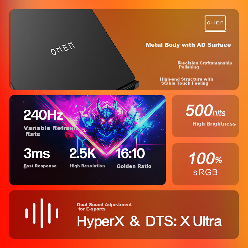 Картинки HP Omen X 2S Gaming Laptop (U9-275HX RTX5080 32G 1T QHD240Hz 500nits Gaming Screen)