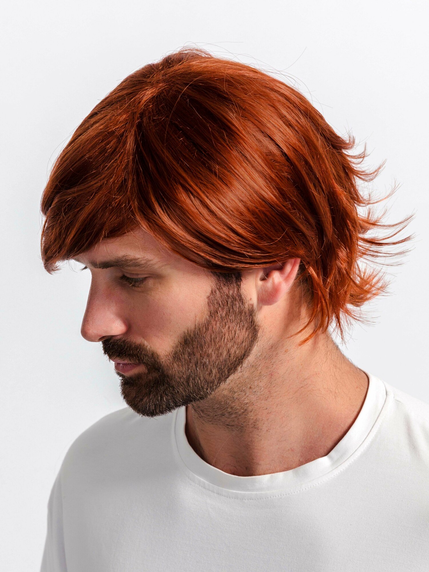 Парик мужской короткий рыжий — фото 1
