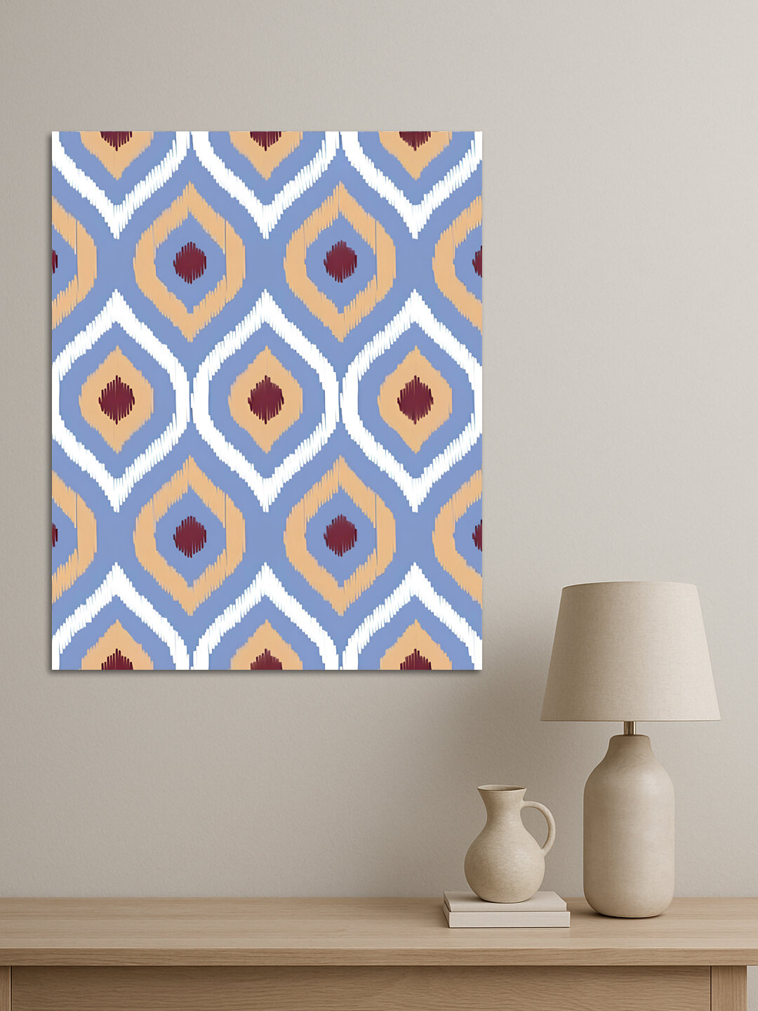 Картина интерьерная на стену ARTERY "Лазурные восточные узоры", печать на холсте, постер на подрамнике, 30х40 см — фото 1