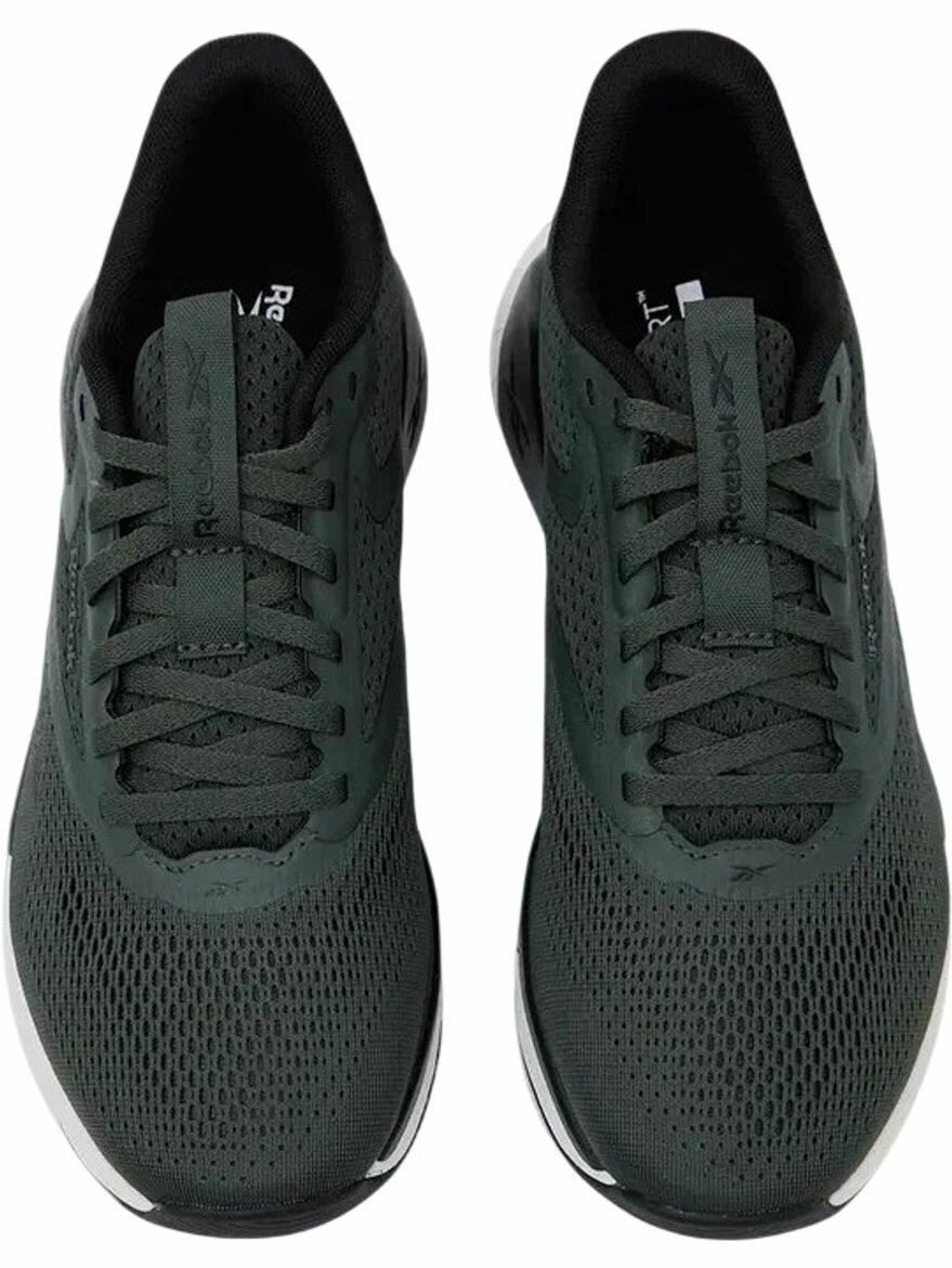 Кроссовки Reebok Flex Trainer, полнота F, размер 10 US, зеленый/черный/белый — фото 1