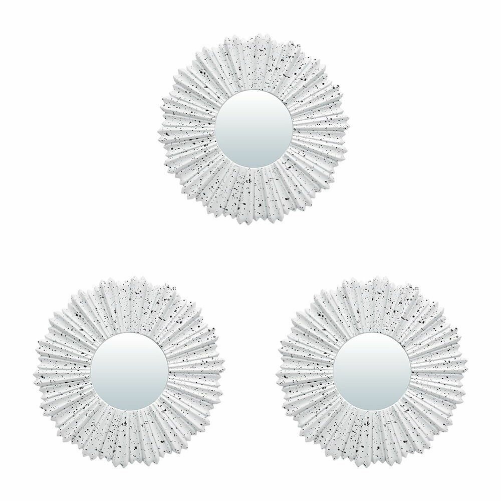 Комплект декоративных зеркал QWERTY Ницца 3 шт D 245 см белый