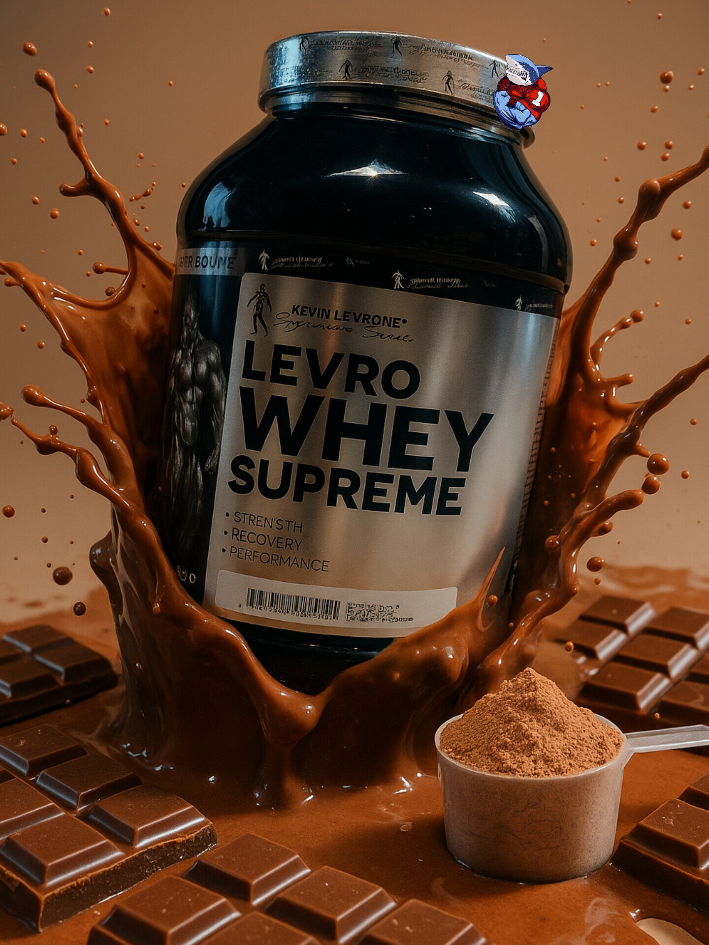 Протеин Levro Whey Supreme от Кевина Леврона 66 порций каждая порция 23 грамм протеина. Шоколад