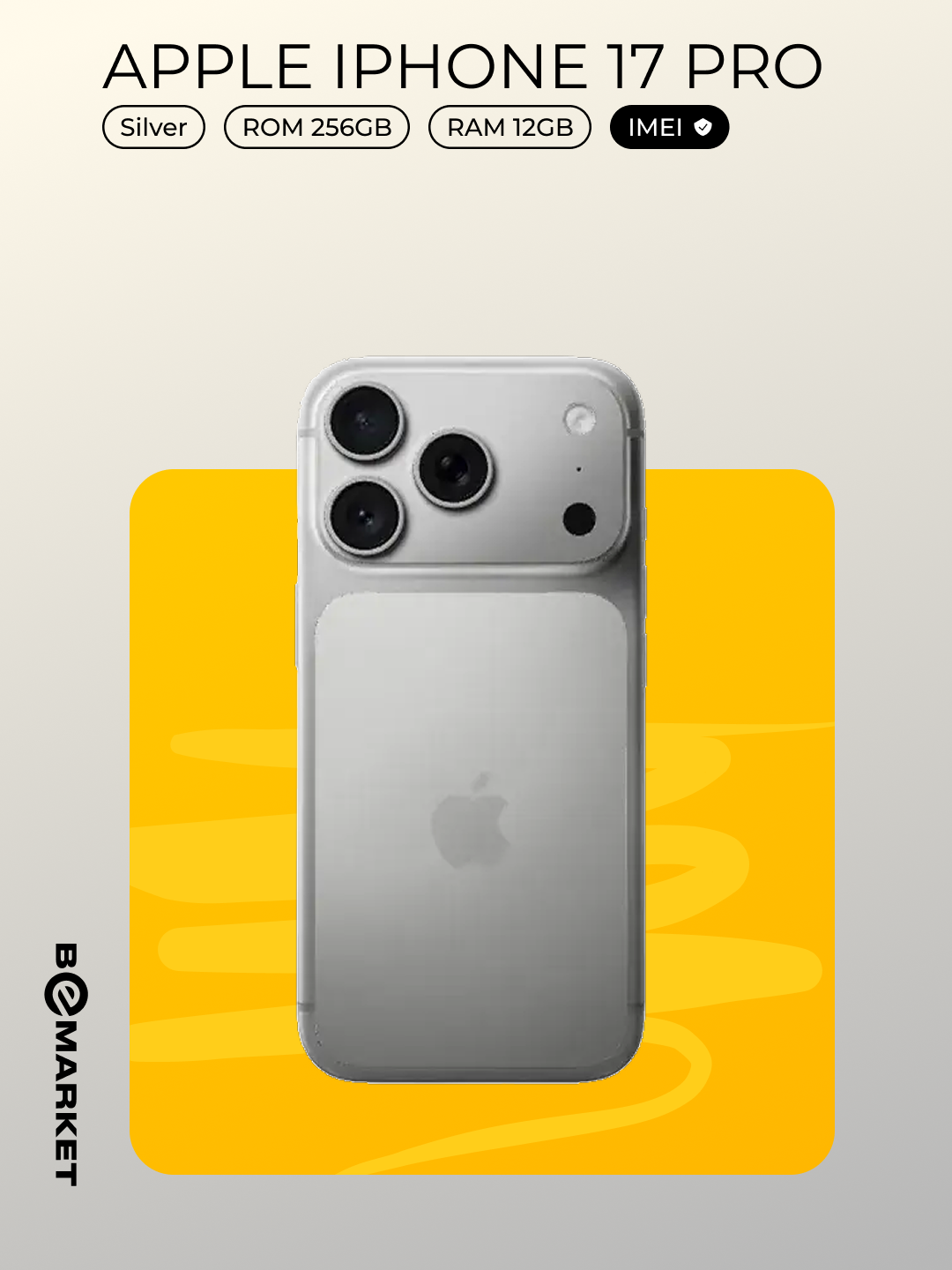 Смартфон Apple Iphone 17 Pro Silver 256 GB (SIM + eSIM) | Официальный IMEI | Гарантия 1 год — фото 1