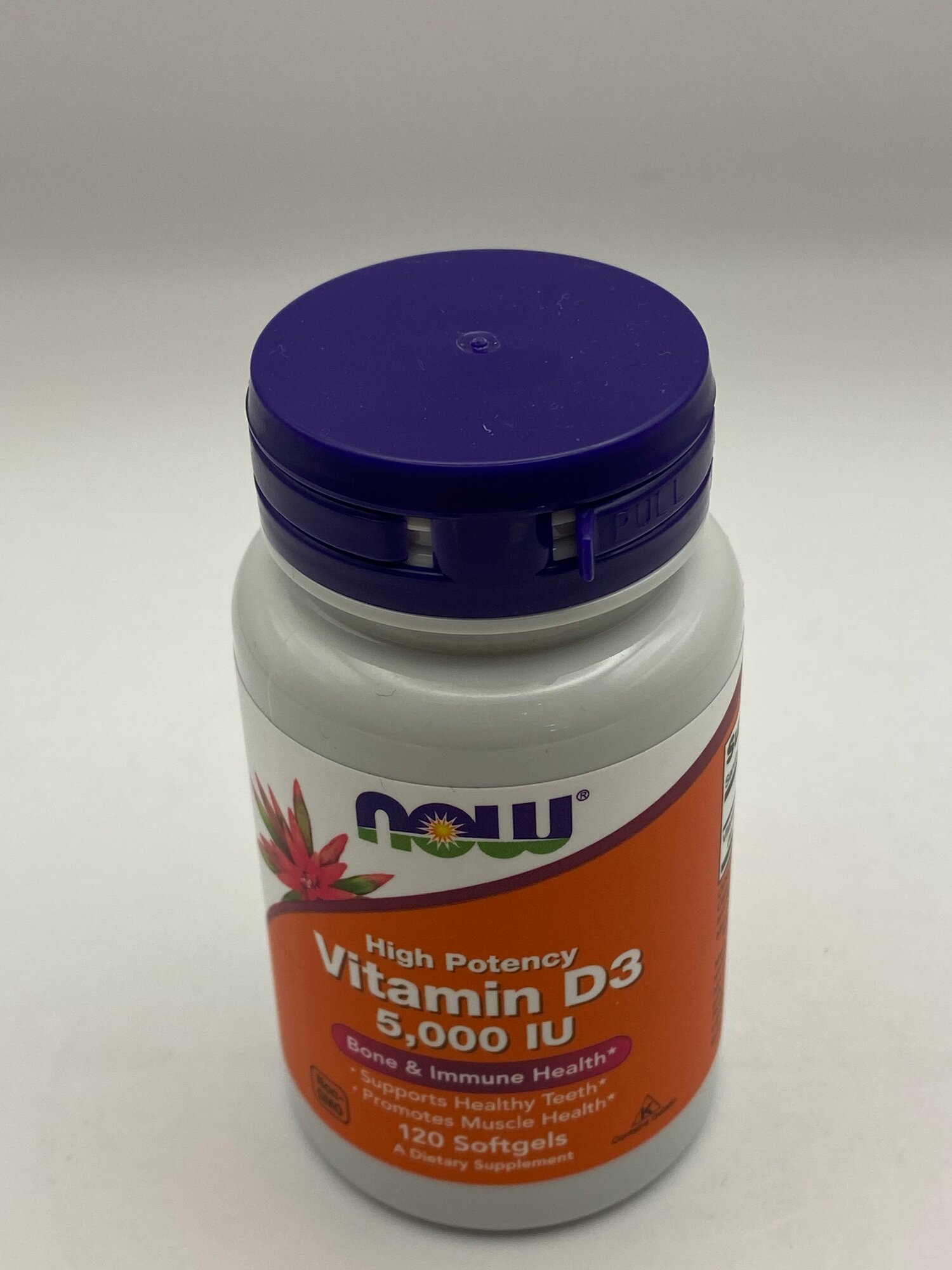 Витамины NOW Foods, D3 5000ME, в форме капсул, для иммунитета — фото 1