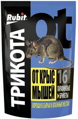 Средство от крыс и мышей парафиновый брикет трикота 16 доз 160г Рубит
