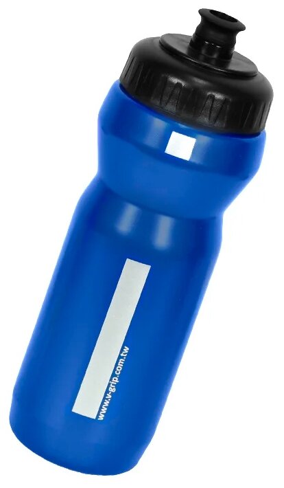 Фляга V-grip V-AK750,750мл,пластик,с силик.клапаном,открытие одной рукой,синий\серый