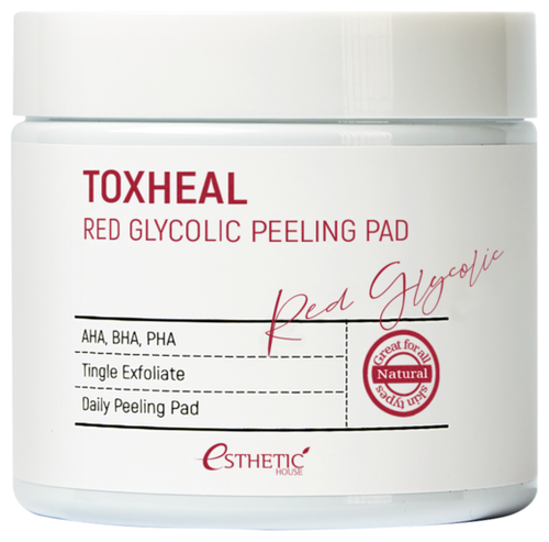 Esthetic House Пилинг-подушечки косметические гликолевые - Toxheal red glyucolic peeling pad, 100шт