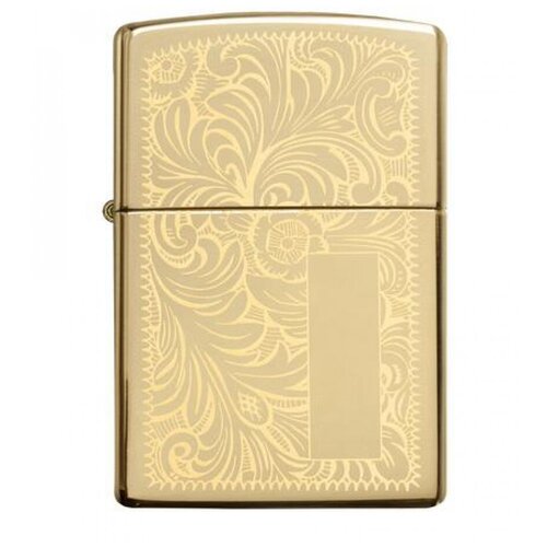 Зажигалка Zippo 352b Бензиновая Venetian High Polish Brass оригинальная бензиновая зажигалка zippo slim® venetian® 1652b с покрытием high polish brass