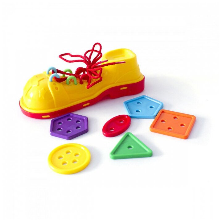 Развивающая игра Knopa Развивающий набор Желтый ботинок с пуговками (87113)