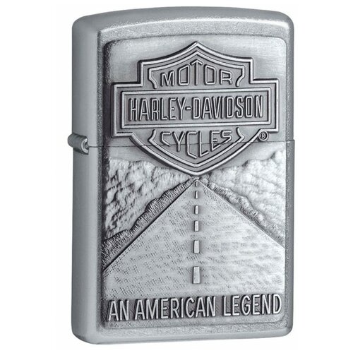 Оригинальная бензиновая зажигалка ZIPPO 20229 Harley-Davidson с покрытием Street Chrome™ зажигалка zippo подарочный набор зажигалка бензиновая zippo 49660 harley davidson кремни топливо 125 мл