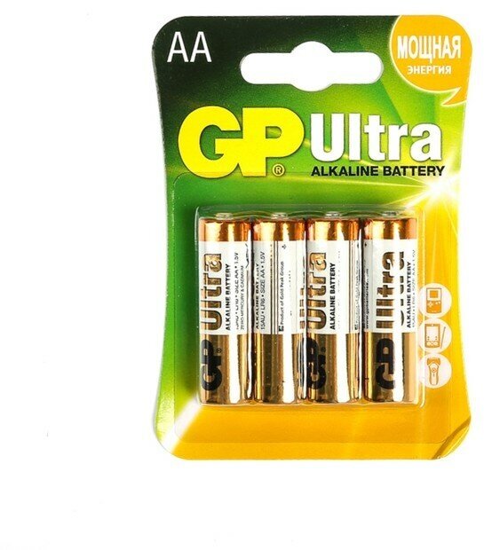 Батарейка алкалиновая GP Ultra AA LR6-4BL 1.5В блистер 4 шт.