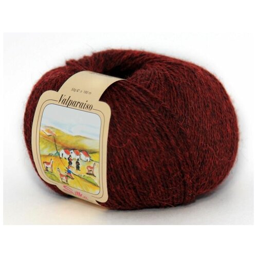 Пряжа SILKE Valparaiso (Silke), бордо - 620, 100% беби альпака, 2 мотка, 50 г, 180 м.