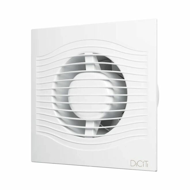 Вытяжной вентилятор с обратным клапаном SLIM 4C 100мм в душ, белый - фотография № 1