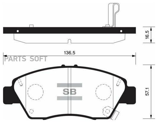 Колодки Тормозные Передние Sp1435 Sangsin brake арт SP1435