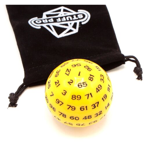 Кубик Stuff-Pro для ролевых игр (D100) Жёлтый