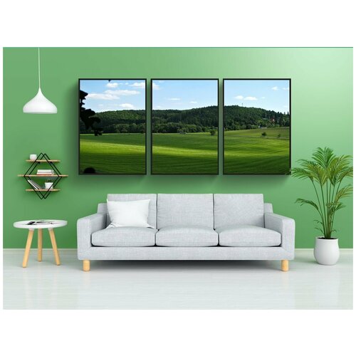 фото Набор модулных постеров для интерьера "пейзажи, автобусная остановка, свет" 60x90 см. в тубусе, без рамки lotsprints