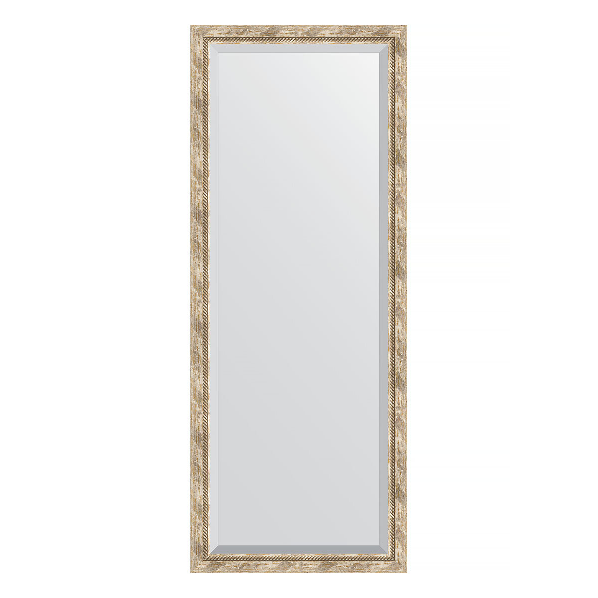 Зеркало напольное с фацетом EVOFORM в багетной раме прованс с плетением, 78х198 см, для гостиной, прихожей, спальни и ванной комнаты, BY 6104