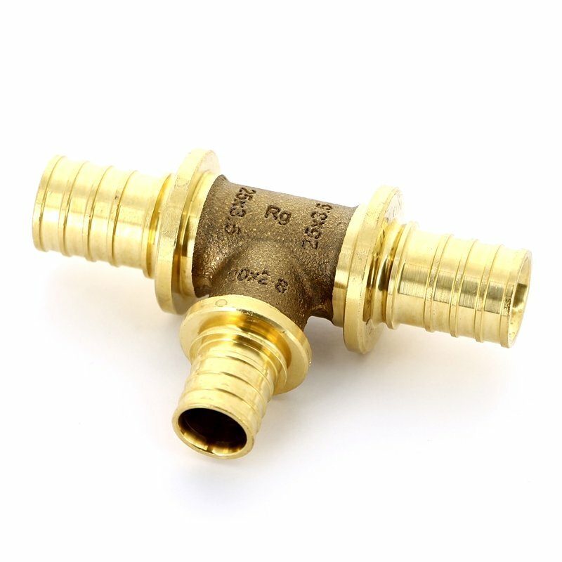 Platinum RX 13777461001 Тройник с уменьшенным боковым и торцевым проходами (2 x 25 мм, 32 мм, бронза) REHAU - фото №2