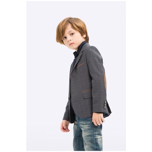 Школьный пиджак Шалуны, подкладка, карманы, размер 26, 098, серый