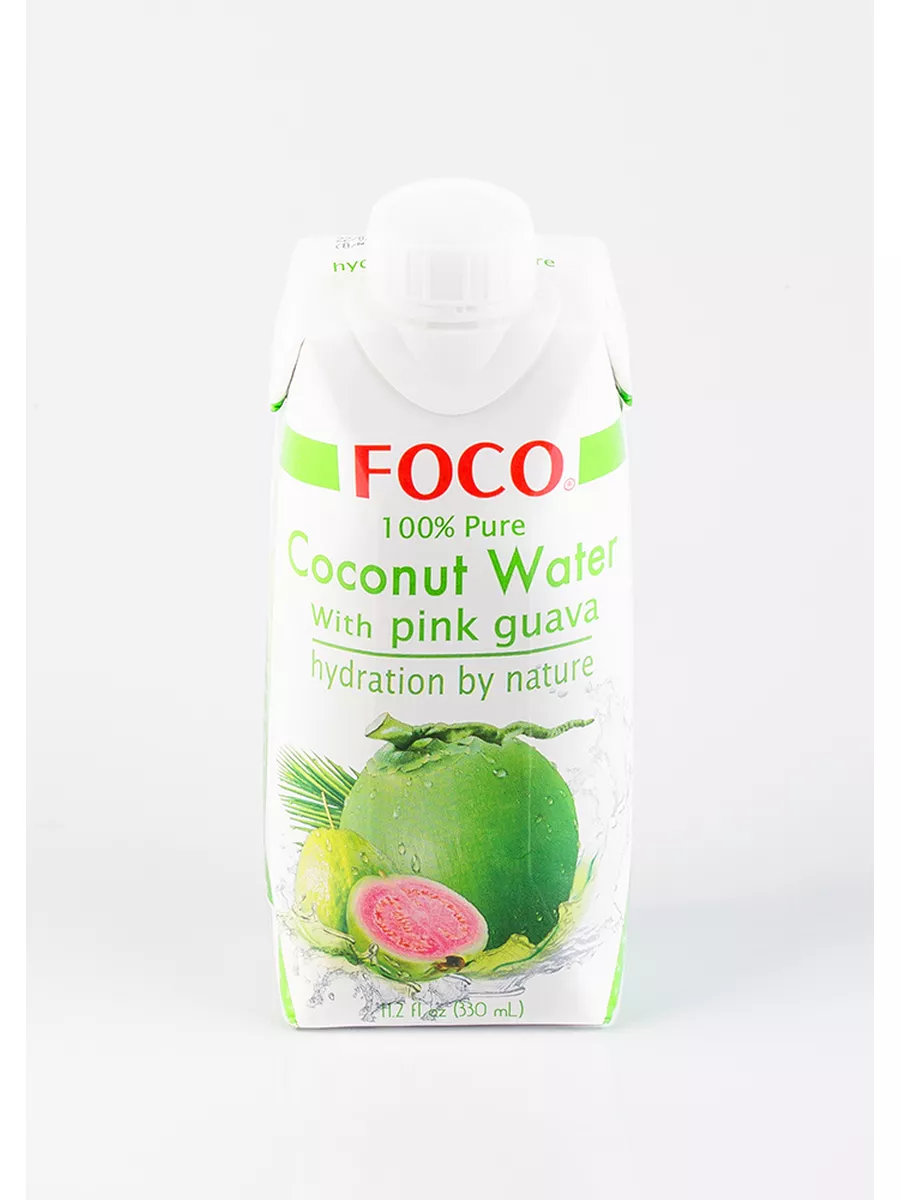 Кокосовая вода с розовой гуавой "FOCO" Tetra Pak, 330 мл