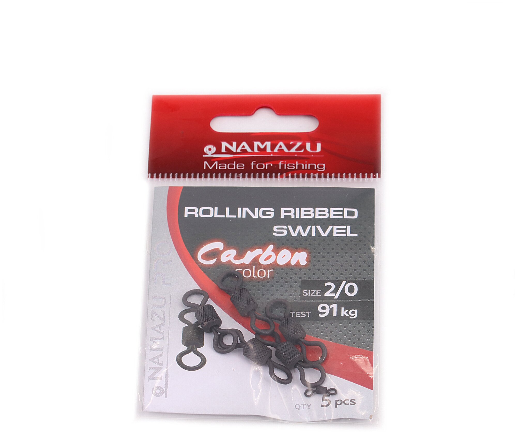 Вертлюг Namazu Pro ROLLING RIBBED SWIVEL латунь цв. Carbon р