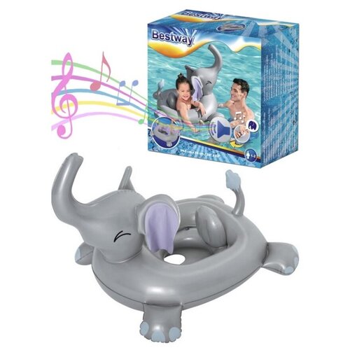 Лодочка надувная Funspeakers Elephant Baby Boat 96,5 х 84 см, со встроен.динамиком 34152 Bestway 743