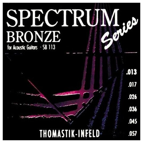 SB113 Spectrum Bronze Комплект струн для акустической гитары, сталь/бронза, 013-057, Thomastik