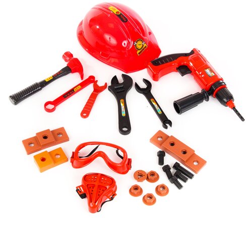 фото Набор детских игрушечных инструментов/детская мастерская/игровой набор строителя с детской дрелью smtoys