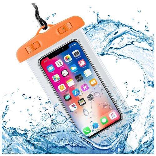 водонепроницаемый чехол на xiaomi iphone samsung Водонепроницаемый чехол для телефона, оранжевая