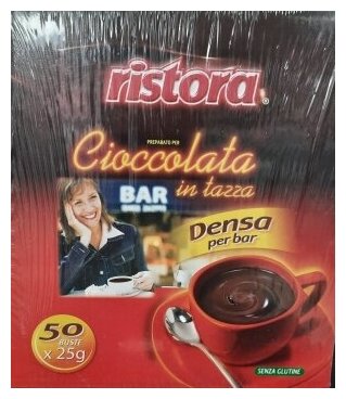 Горячий шоколад "RISTORA" В коробке 50 пакетиков ПО 25 гр. - фотография № 1