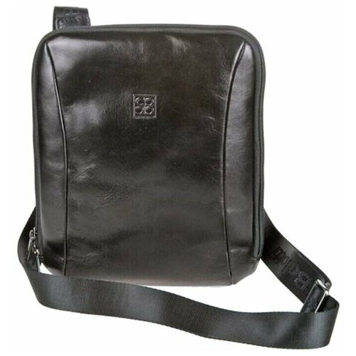 фото Сумка планшет sergio belotti повседневная, натуральная кожа, черный