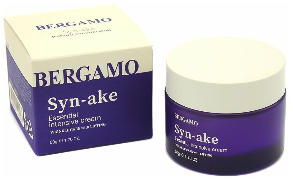 [Bergamo] Крем для лица с пептидами змеи. Syn-Ake Essential Intensive Cream, 50гр