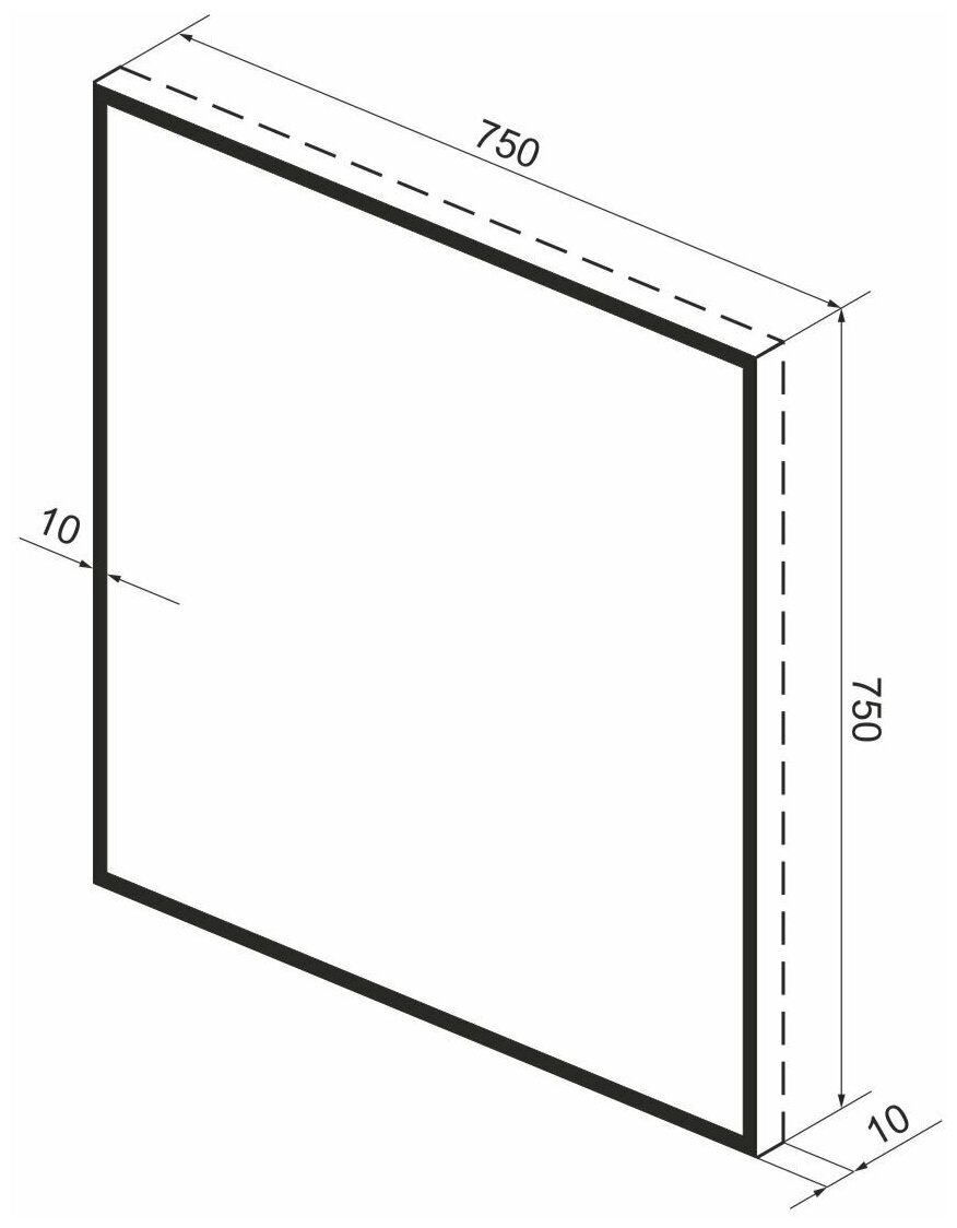 Влагостойкое квадратное зеркало Wellsee 7 Rays' Spectrum 172200320, размер 75 х 75 см, с тонким черным матовым контуром - фотография № 10